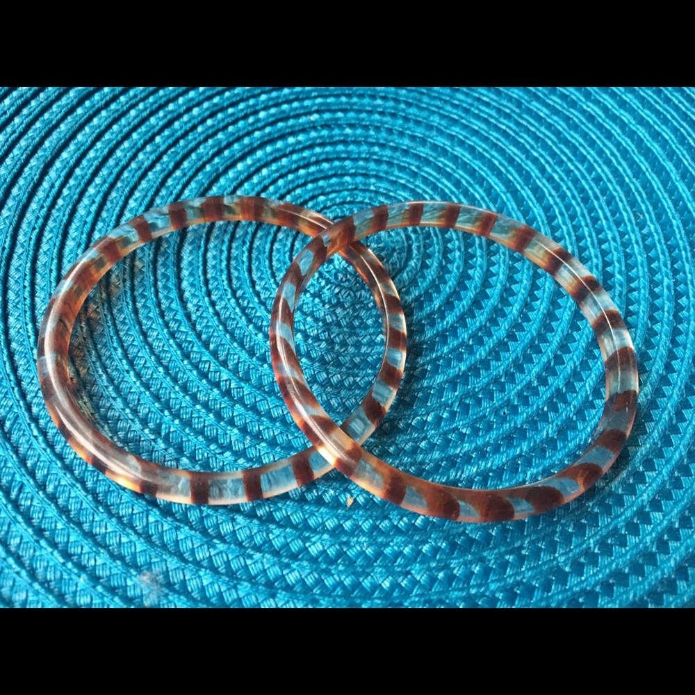 Vintage tortoise shell bangles